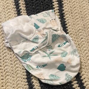 Unbranded Kids Sea Life Swaddle in Teal and Cream